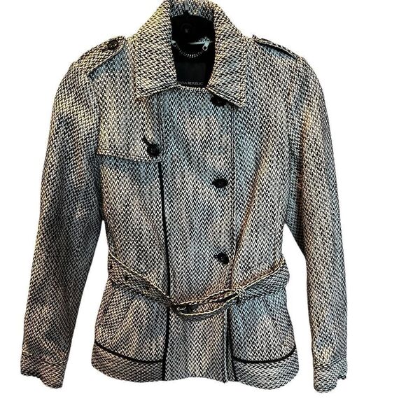 Banana Republic Women's Short Jacket Black and White Flecks Petite XS Stylish - Picture 1 of 12